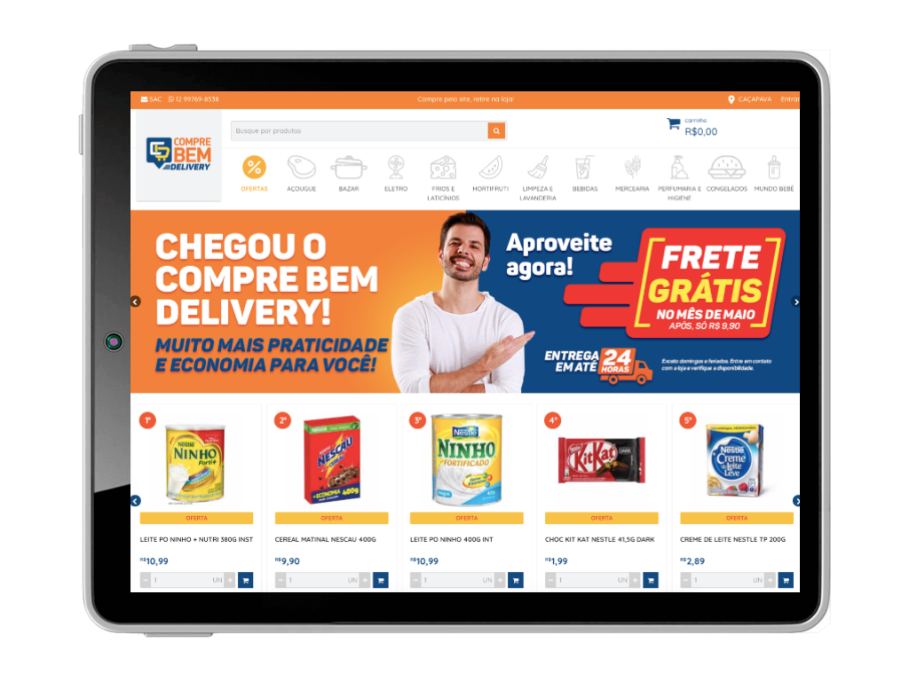 Comece a vender hoje através do <br> e-commerce para Supermercado
